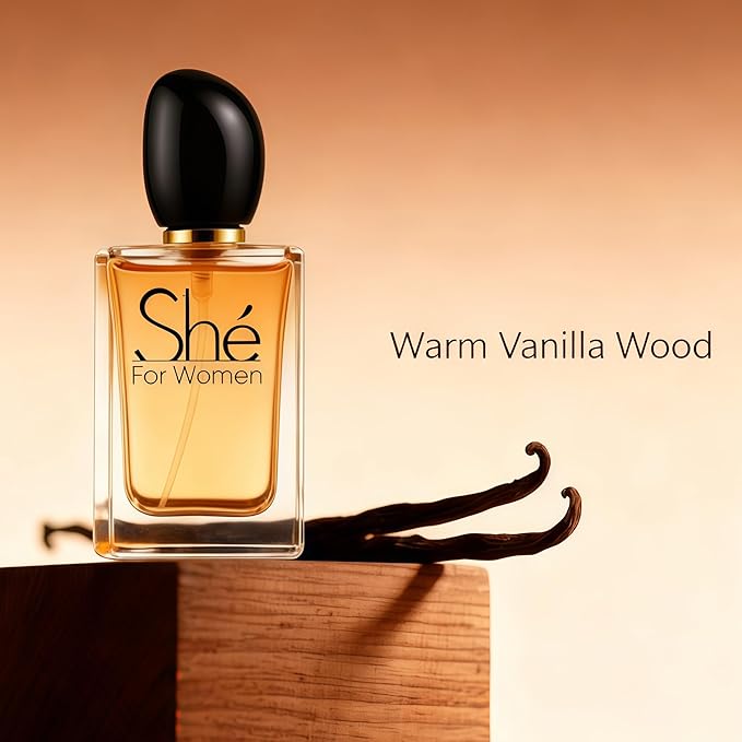 She, Perfume for Women, Long Lasting EDP, Feminine Scent, Delicate Fragrances for Women, Day to Night Wear, 3.4 Fl Oz