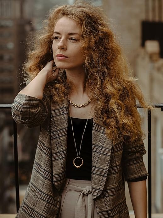 SOFYBJA 18K Gold Plated Circle Pendant Necklace Long Satellite Beaded Chain Jewelry for Women Dainty Hammered Karma Open Circle Charm Geometric Necklace