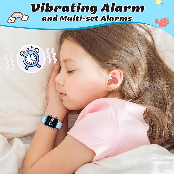 L LAVAREDO Kids Digital Watches for Boys Girls,Waterproof Sport Watch with Pedometer Stopwatch Vibration Alarm for Ages 5-13,No App Fitness Tracker Watch for Kids Teens Birthday Christmas Gifts