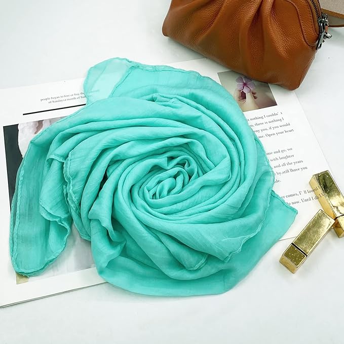 woogwin Women's Cotton Scarves Lady Light Soft Fashion Solid Scarf Wrap Shawl