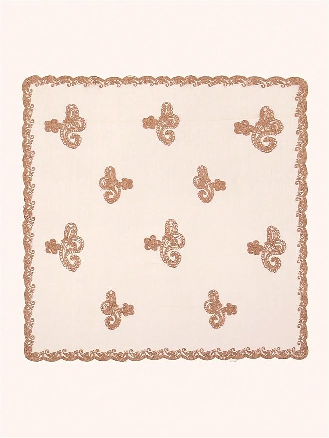 Floerns Women's Flower Embroidery Hair Scarf Headband Sheer Lace Hair Bandana