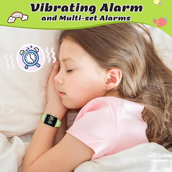 L LAVAREDO Kids Digital Watches for Boys Girls,Waterproof Sport Watch with Pedometer Stopwatch Vibration Alarm for Ages 5-13,No App Fitness Tracker Watch for Kids Teens Birthday Christmas Gifts