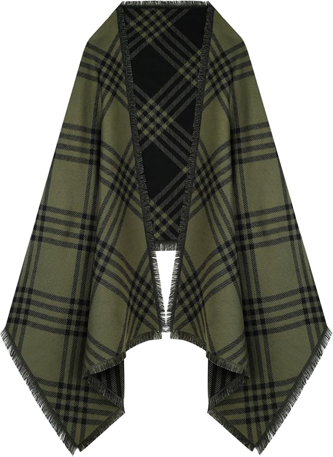 EXTREE Scarfs for Women Pashmina Silky Shawl Wrap for Evening Dressing Blanket Open Front Poncho Cape