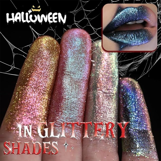 Kaely Glitter Metallic Lipstick Makeup, Shimmer Metallic Lipsticks for Women, High Pigmented Lip Gloss Long Lasting Waterproof Smudge Proof, Vegan & Cruelty-Free, 07