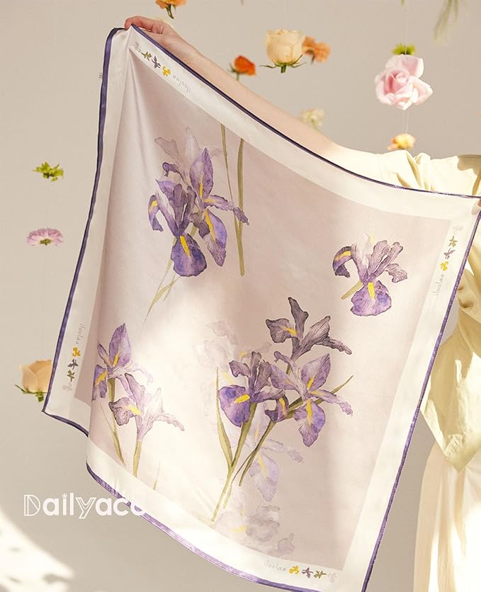 Dailyacc Hair Bandanas Scarf For Women Lightweight Fashion Neck Silk Satin Head Scarves For Sleeping Handbags Scarf