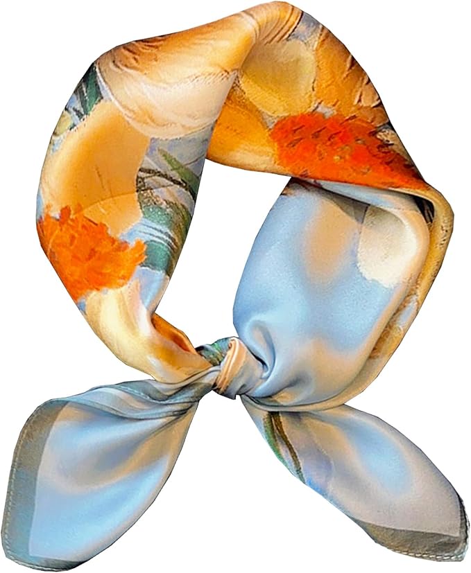 Neck Scarf For Womens Silky Head Scarves Hair Bandanas Square Scarf Fashion Accessories lightweight