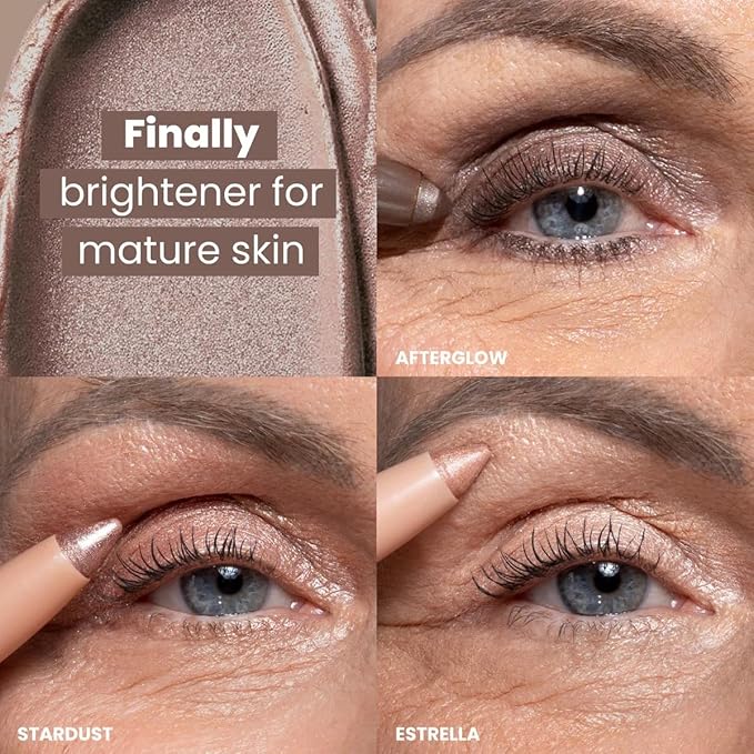 PRIME PROMETICS PrimeEyes Eye Brightener for Mature Women – Creamy Eye Shadow Sticks – Easy Application, Quick Eye Lift Effect – Hypoallergenic, Long Wear, Water-Resistant (Afterglow)