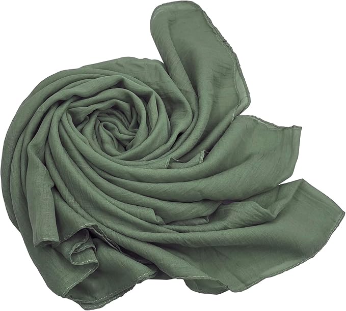 woogwin Women's Cotton Scarves Lady Light Soft Fashion Solid Scarf Wrap Shawl