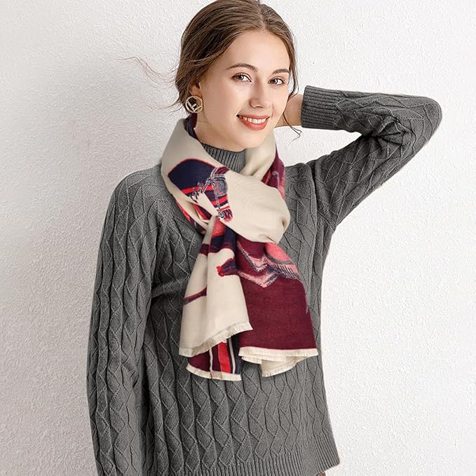 EXTREE Scarfs for Women Pashmina Silky Shawl Wrap for Evening Dressing Blanket Open Front Poncho Cape