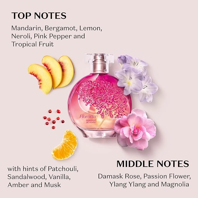 O BOTICARIO Floratta Summer Love Eau de Toilette for Women, Captivating Scent of Summer Romance, 3.4 Ounce