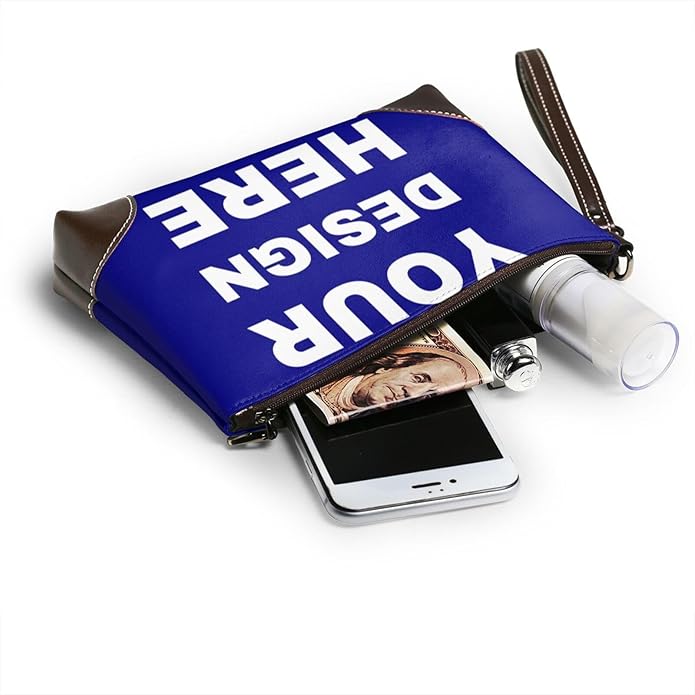 Custom Leather Wristlet Personalized Wallets For Women Men Wristlet Handbags Customized Clutch Purses For Women