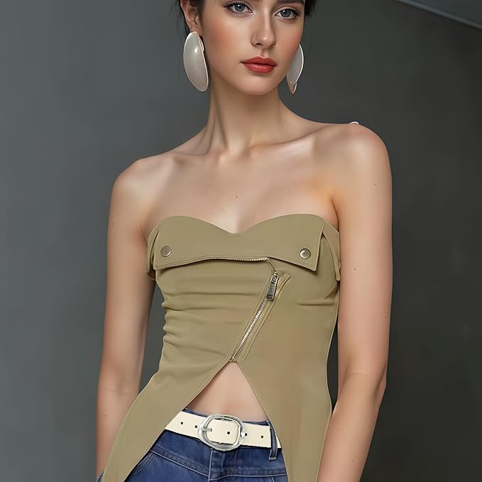 Earnda Leather Belts for Women Casual Fashion Waist Belt with Liquid Shapes Gold Buckle for Jeans Pants Dresses