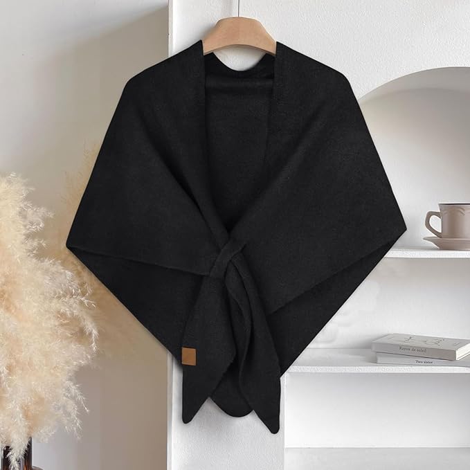 EXTREE Scarfs for Women Pashmina Silky Shawl Wrap for Evening Dressing Blanket Open Front Poncho Cape