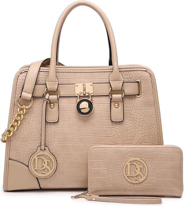 Dasein Women Handbags Top Handle Satchel Purse Shoulder Bag Hobo Bag Work Bag Set 2pcs