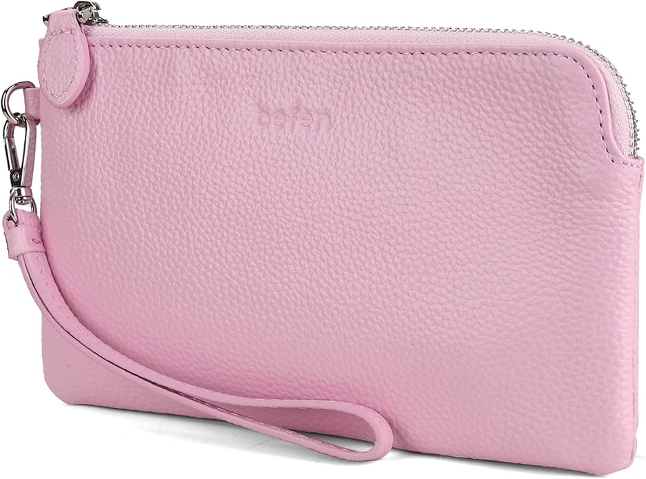 befen Genuine Leather Wristlet Clutch RFID Blocking Bag Cell Phone Wallet Purse Wristlet Wallet Purses and Handbags for Women