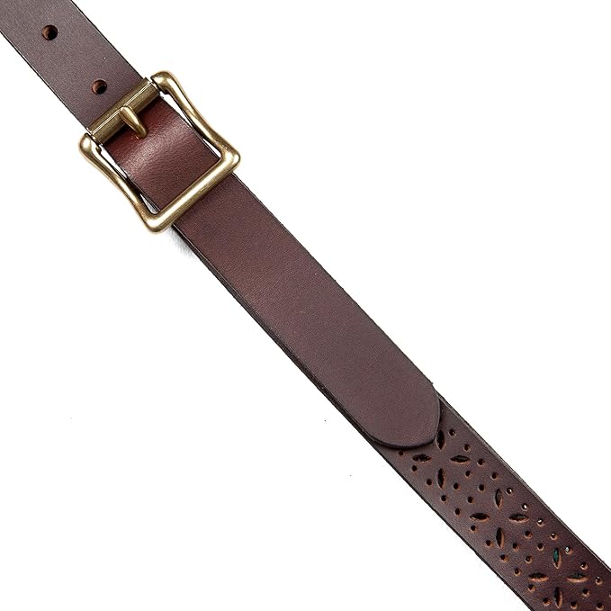 Eddie Bauer Women's Casual Leather Belts with Durable Metal Buckle