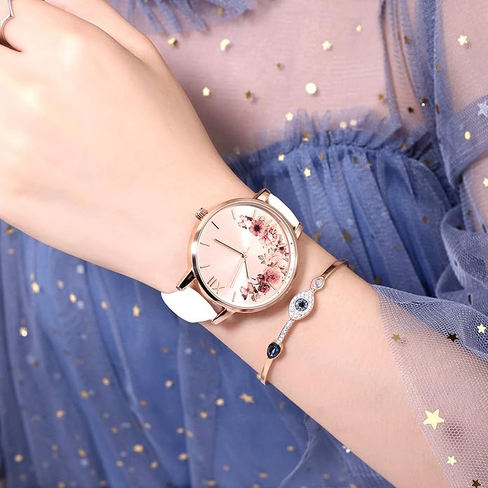 Women's Watches Leather Band Luxury Quartz Watches Waterproof Fashion Creative Wristwatch for Women Ladies