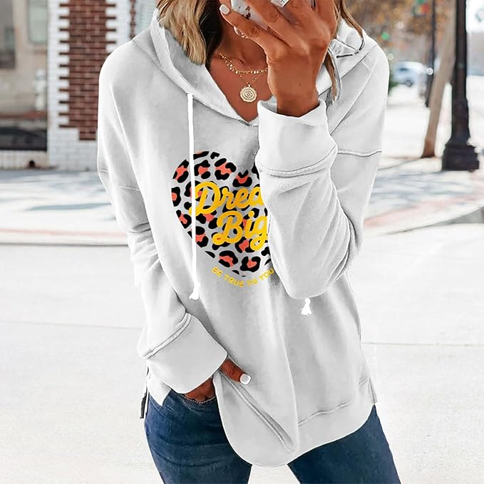 Women's Brick Red Hoodie Pullover Sweatshirt Cotton Blend Loose Fit Long Sleeve Fall Winter Top
