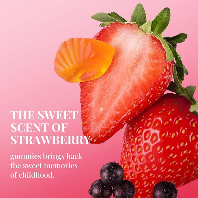 Sttes Perfume 606# Pressable Strawberry Gummies (2 Pack) - Long-Lasting Strawberry, Marshmallow, Vanilla & Candy Gourmand Eau de Parfum - 2×100ml (3.4 fl oz) Sweet Playful Women's Gift Set
