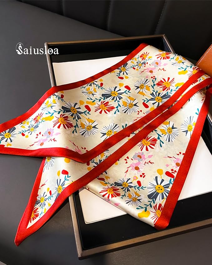 Purse Scarf For Handbags Head Scarves For Women's Hair Bags Scarfs Long Skinny Scarves Fashion Silky