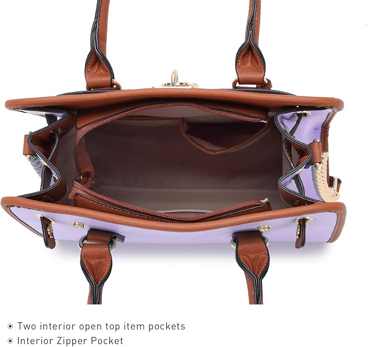 Dasein Women Handbags Top Handle Satchel Purse Shoulder Bag Hobo Bag Work Bag Set 2pcs