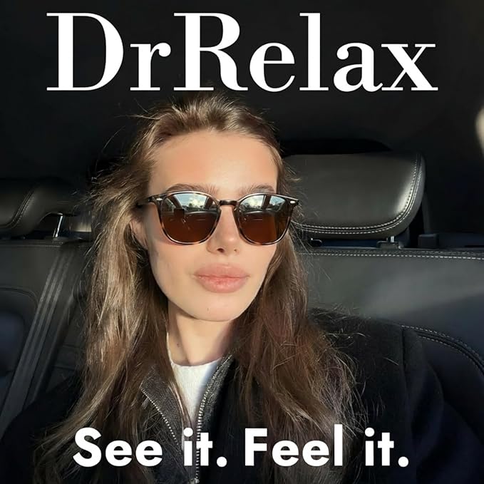 DrRelax Retro Sunglasses Womens Trendy Round Polarized Shades Sun Glasses