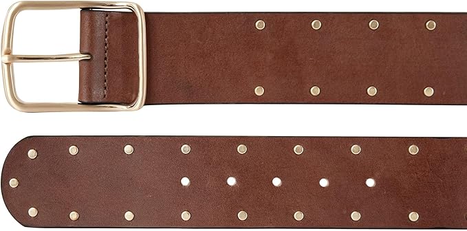 Lucky Brand womens Studded Leather Belt | Stylish | Classic | Modern | Jeans | Pants | Skirt | Dress