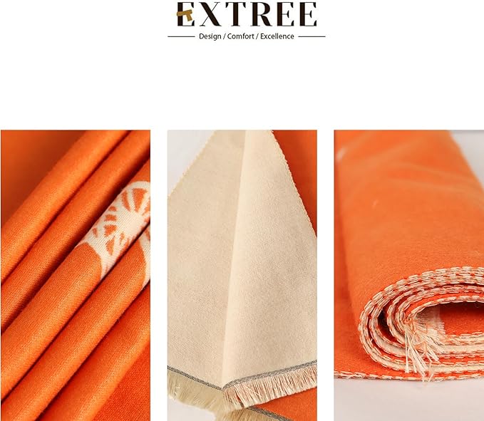 EXTREE Scarfs for Women Pashmina Silky Shawl Wrap for Evening Dressing Blanket Open Front Poncho Cape