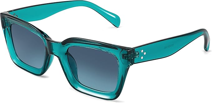 FEISEDY Classic Women Sunglasses Fashion Thick Square Sun Glasses Chunky Frame UV400 B2471