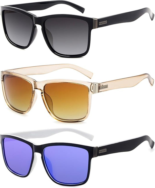 ANDOILT Sport Polarized Square Sunglasses