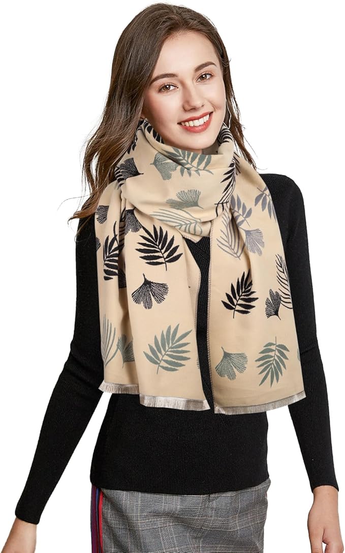 EXTREE Scarfs for Women Pashmina Silky Shawl Wrap for Evening Dressing Blanket Open Front Poncho Cape