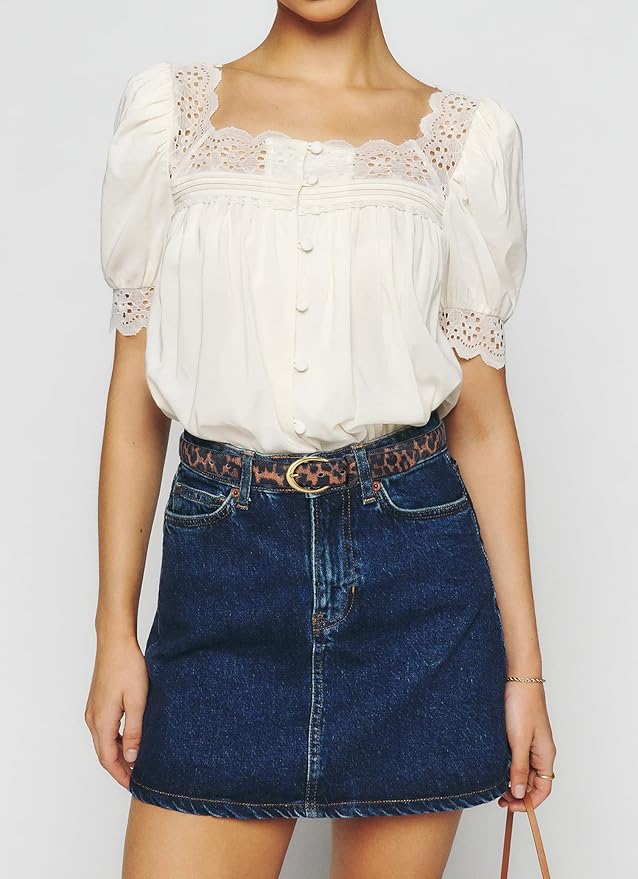 Womens Belt - CR Leather Belt Women Casual for Jeans Pants Dress - Belts with Gold Buckle for Women Fashion