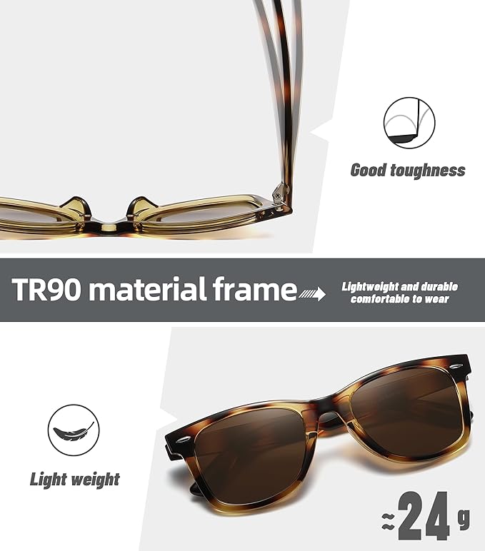 MEETSUN Polarized Sunglasses for Women Men Classic Retro Square Frame Driving Sun Glasses UV Protection