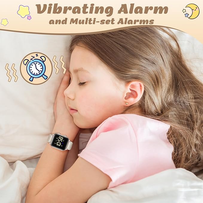 L LAVAREDO Kids Digital Watches for Boys Girls,Waterproof Sport Watch with Pedometer Stopwatch Vibration Alarm for Ages 5-13,No App Fitness Tracker Watch for Kids Teens Birthday Christmas Gifts