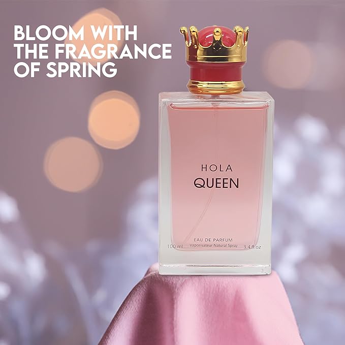Hola Queen Women Perfume Long Lating Eau De Parfum–Fresh And Trendy Natural Spray Fragrance For Effortless Chic 3.4 Fl Oz For Daily Used