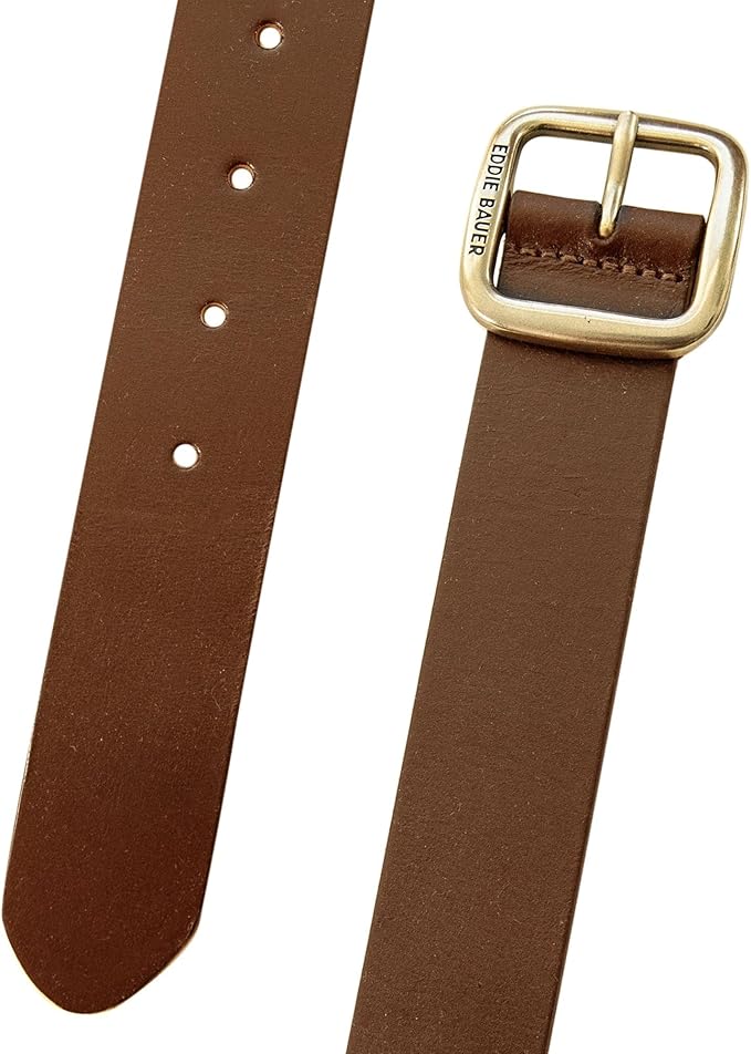 Eddie Bauer Women's Casual Leather Belts with Durable Metal Buckle