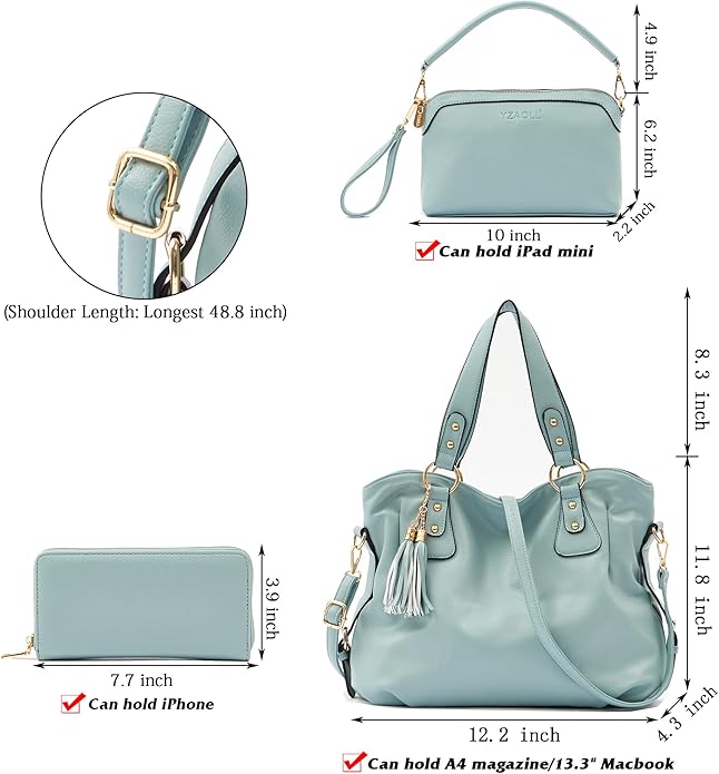 Women Large Crossbody Bags Ladies Satchel Shoulder Handbags Purse and Wallet Set for Women Totes Hobo Purses