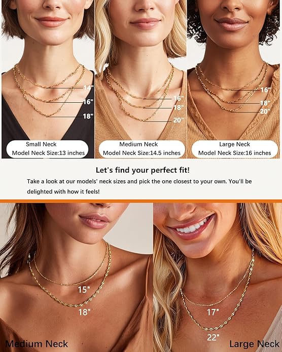 Link Gold Chain 14K Gold Plated Trendy Rope Paperclip Thick Chain Necklace Minimalist Layered Gold Chain Choker Necklaces for Women