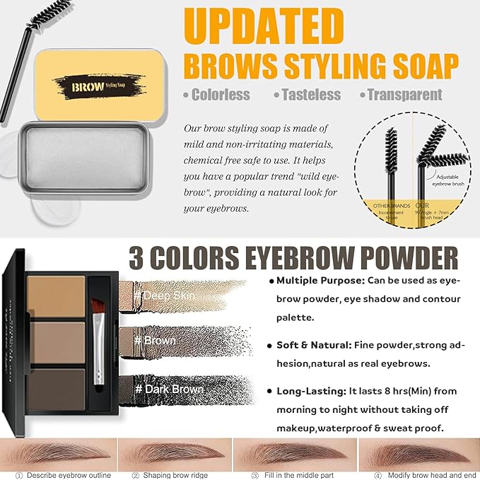 All in One Makeup Kit for Women Full Kit, Travel Makeup Gift Set for Women Teens Girls, Includes Eyeshadow Foundation Primer BB Lipstick Eyeliner Mascara Contour Brow Soap Powder Lip Mask Brush Sponge