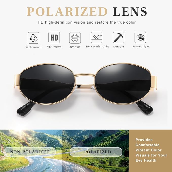 Women's Retro Sunglasses - Classic Trendy Polarized Sun Glasses UV400 Protection Fashion Eyewear