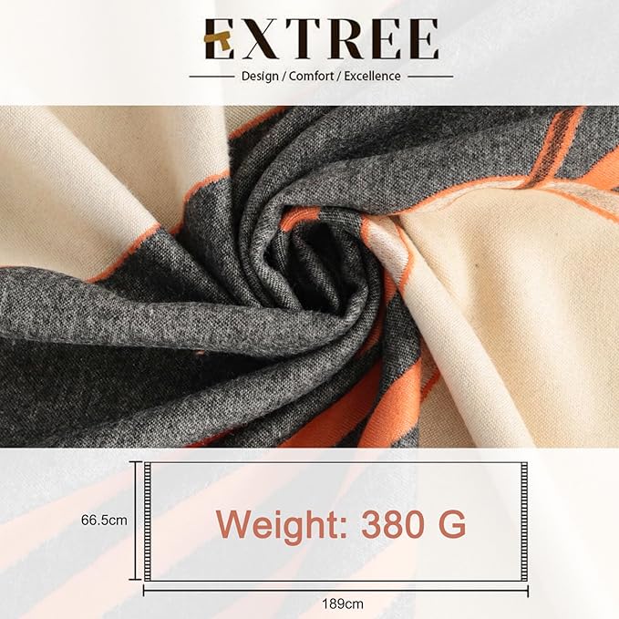 EXTREE Scarfs for Women Pashmina Silky Shawl Wrap for Evening Dressing Blanket Open Front Poncho Cape
