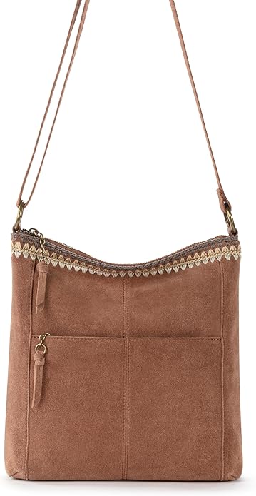 The Sak Lucia Crossbody Bag in Leather, Convertible Purse with Adjustable Strap