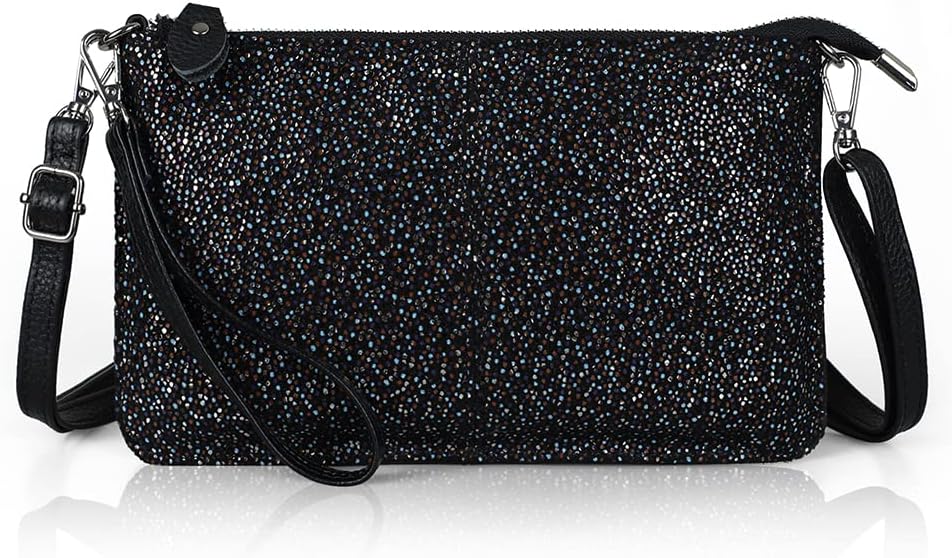 befen Genuine Leather Wristlet Clutch Wallet Purses Small Crossbody Bags for Women with RFID Blocking Card Slots