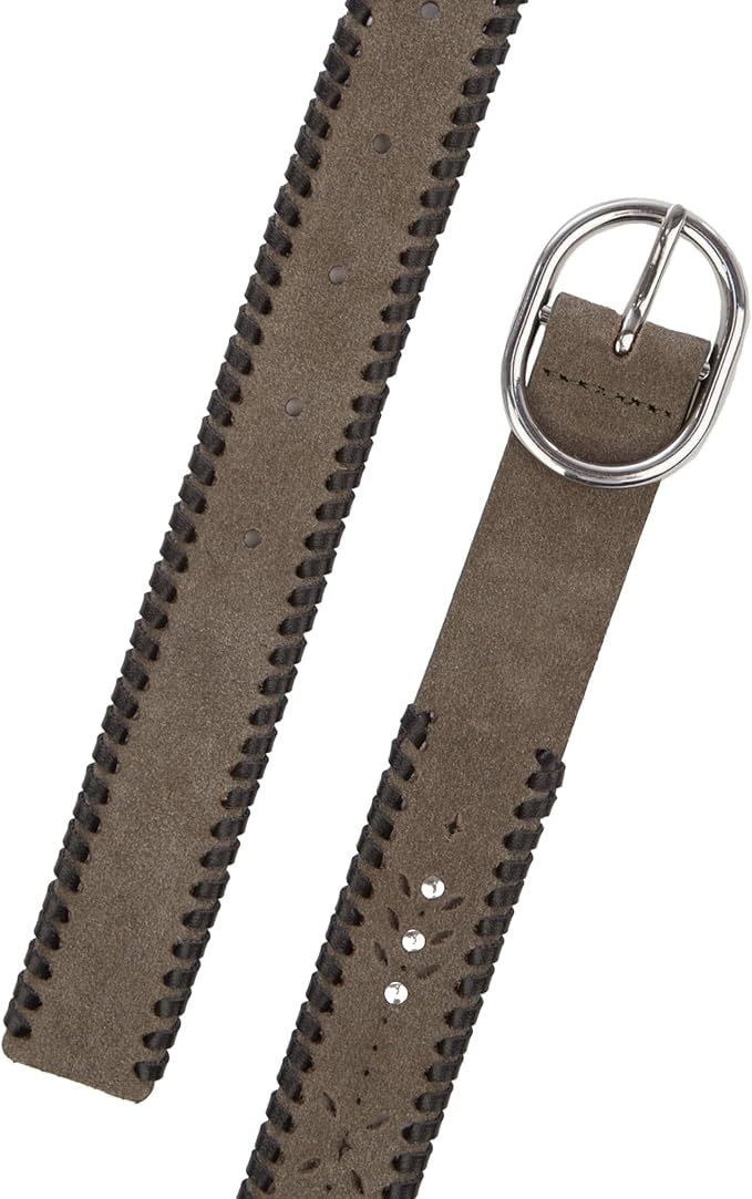 Lucky Brand Women's Embroidered Leather Belt | Stylish | Classic | Western-Inspired | American Heritage | Jean | Pant
