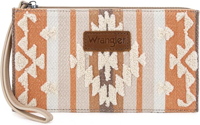 Montana West Wrangler Clutch Purses for Women Western Wristlet Wallet Boho Aztec Card Holder Zipper Handbags for Ladies AR-WG313-181TN