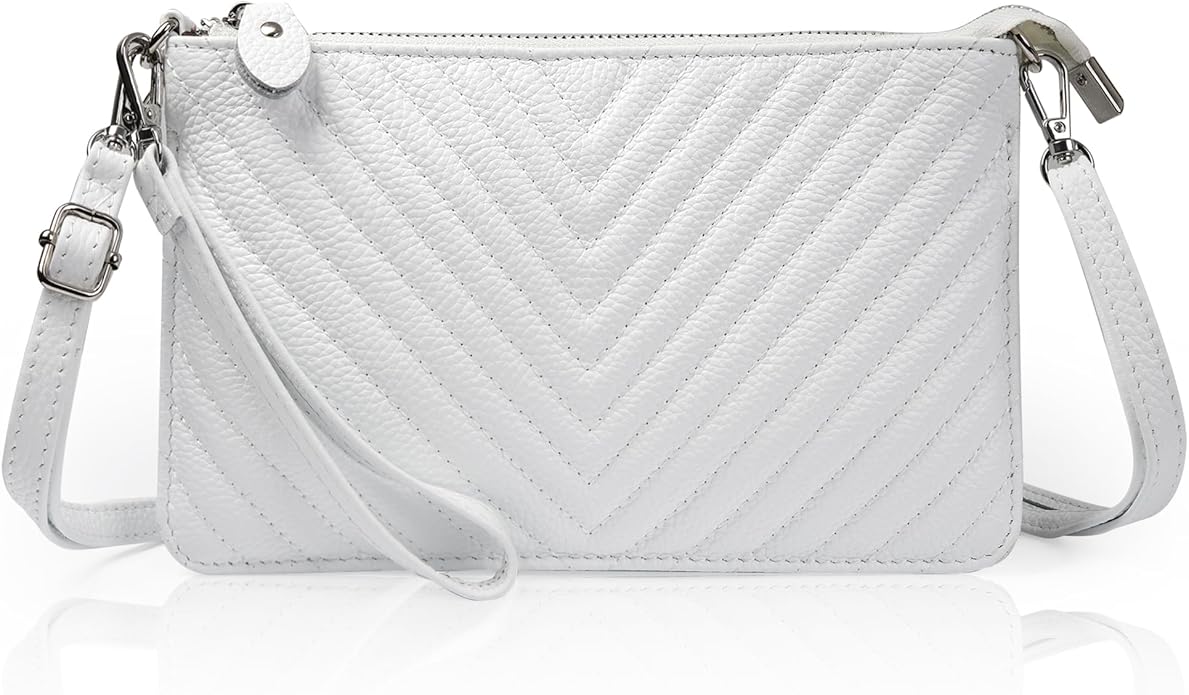 befen Genuine Leather Wristlet Clutch Wallet Purses Small Crossbody Bags for Women with RFID Blocking Card Slots