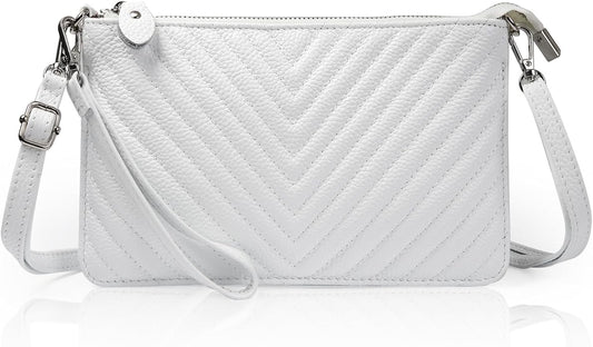 befen Genuine Leather Wristlet Clutch Wallet Purses Small Crossbody Bags for Women with RFID Blocking Card Slots