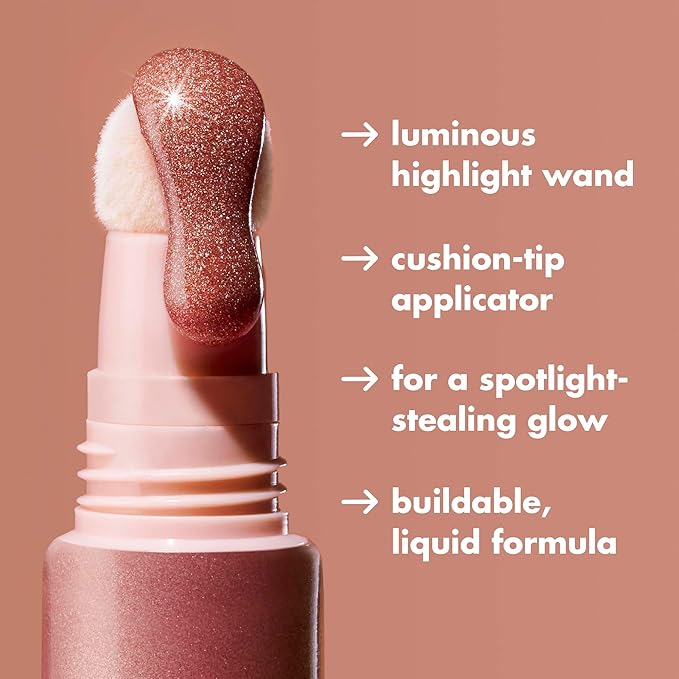 e.l.f. Halo Glow Highlight Beauty Wand, Liquid Highlighter Wand For Luminous, Glowing Skin, Buildable Formula, Vegan & Cruelty-free, Starstruck