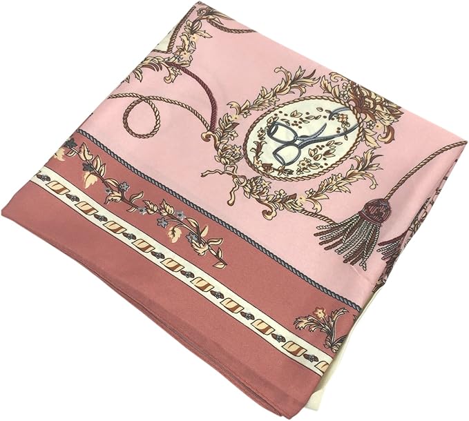 YOUR SMILE Silk Like Scarf Women's Fashion Pattern Large Square Satin Headscarf Headdress