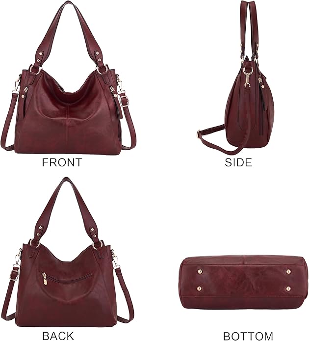 Women's Hobo Handbags Crossbody Bags Ladies Tote Shoulder Bags Purses and Wallet Set 2pcs